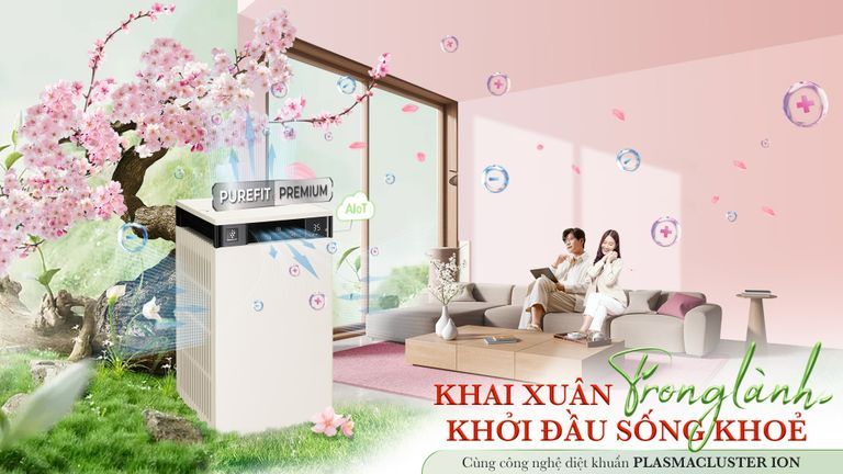 Sống xanh bắt đầu từ khí sạch thuần khiết với Sharp Purefit. | Nguồn: Sharp