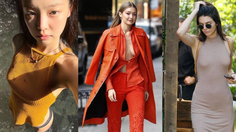 Những bí quyết giúp bạn diện mốt không áo ngực thật thời trang mùa hè này | Nguồn: Jennie, Bella, Kendall IG
