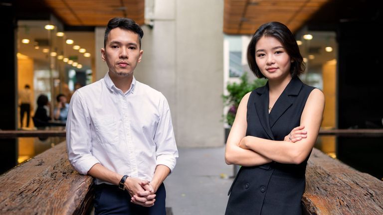 Mr. Bach Tran (CEO, Lina Network) and Ms. Trang Pham (CMO, Lina Network) 