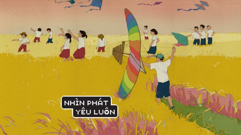 Tác phẩm: Thả diều | Nguồn: Bùi Ngân