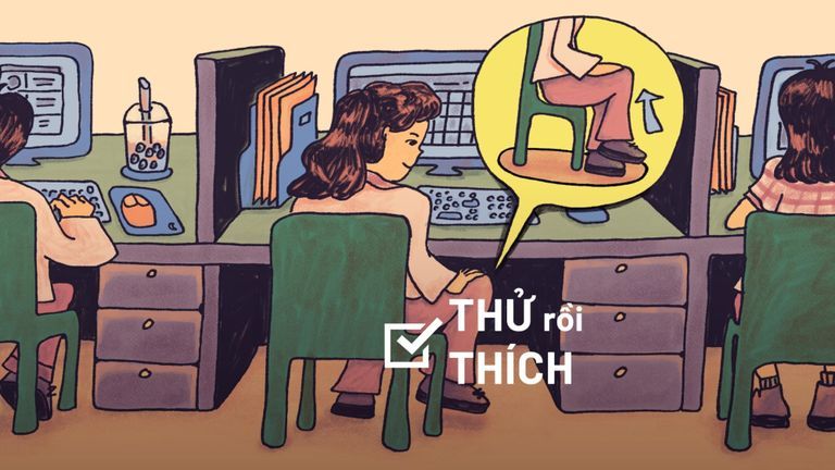 Seated March tại bàn làm việc – Âm thầm kích hoạt hông, lưng dưới mà vẫn xong deadline