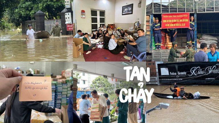 “Micro tình thương” mùa lũ, chạm vào nhau bằng những điều nhỏ nhất