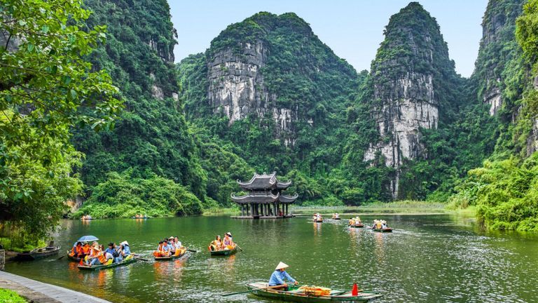Dubbed the “Ha Long Bay on Land” by the locals, Ninh Binh is a place of unparalleled beauty. | Source: Shutterstock