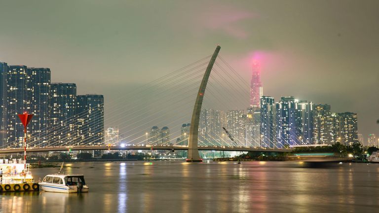 Thu Thiem 2 bridge at night | Source: Bobby Vu for Vietcetera