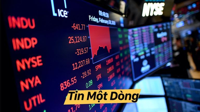 Tin Một Dòng: Chứng khoán thế giới lao dốc, gói hỗ trợ 250.000 tỉ đồng được tung ra