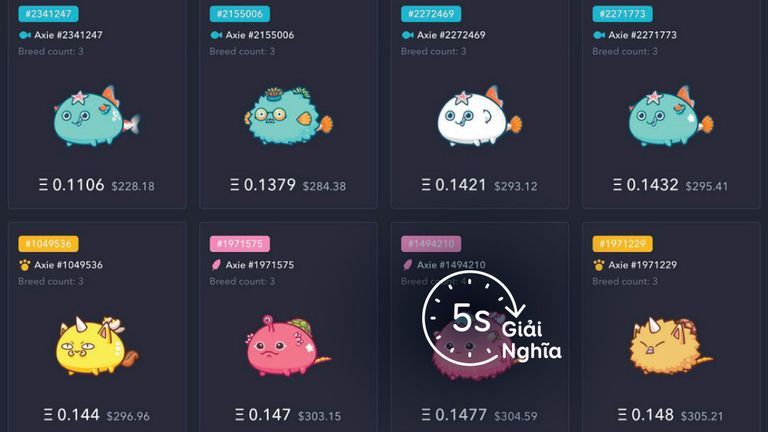 Sàn giao dịch NFT của Axie Infinity | Nguồn Axie Infinity