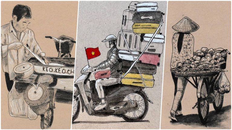 10 Vivid Sketches Of Everyday Life In Vietnam By A French Artist