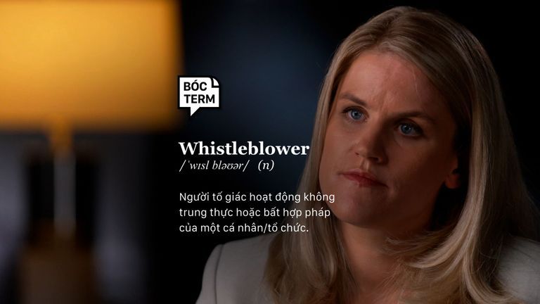 Frances Haugen, người được gọi với cái tên "the Facebook whistleblower" trong những ngày gần đây. Nguồn: Time. Ảnh thiết kế bởi Hân Nguyễn cho Vietcetera