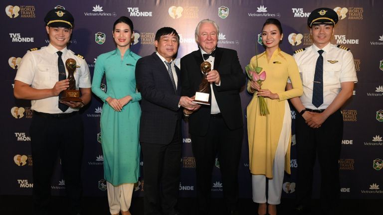Vietnam’s national flag carrier came out on top bringing home two major titles: Asia's Leading Airline Brand and Asia's Leading Airline | Source: Vietnam Airlines / Facebook