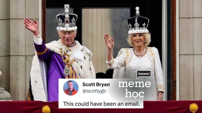 Lễ đăng quang đầy cảm xúc của Vua Charles III, qua meme