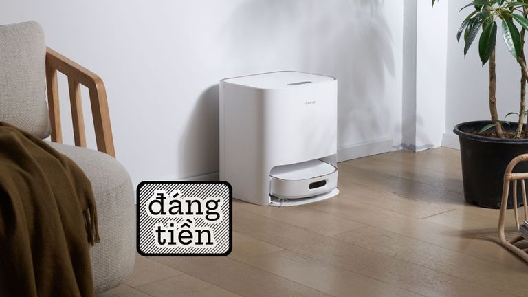 Chiếc máy Dreame W10 Pro nằm gọn trong góc nhà