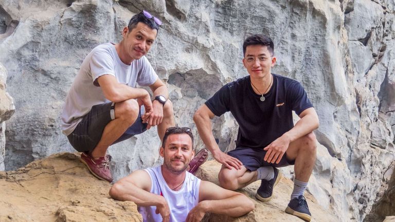 Jean Verly (VietClimb), Paul Massad (Push Climbing), và Baptiste Rouch (Nival) | Nguồn: Allison Fleckenstein