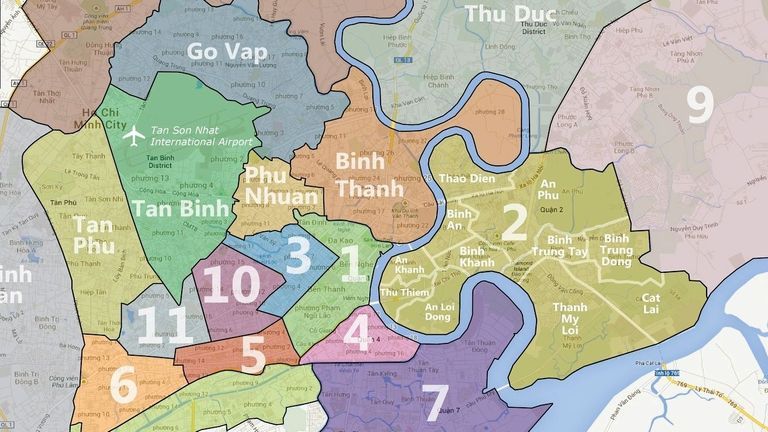 A Guide To Ho Chi Minh City’s Districts: Understanding The City | Source: CodiemapsBuzz Wards
