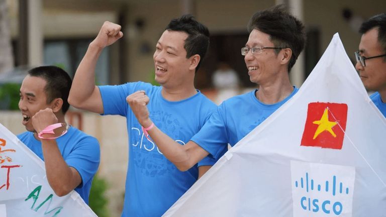 Cisco Systems Vietnam ranked first as Vietnam's 'Best Workplace' for the small enterprise category. | Source: Great Place To Work
