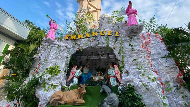 Cave nativity scenes in Vietnam have proliferated since the 1950s in Catholic communities like the Tu Dinh Parish in Go Vap. | Source: Patrick Scott