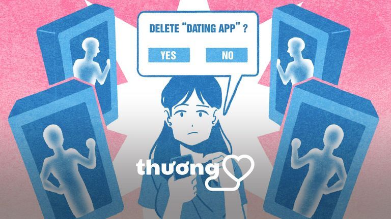 Tải dating app rồi lại xóa rồi lại tải, bạn đã từng như thế? | Nguồn: Anh Thư Ng @nikru____ cho Vietcetera.