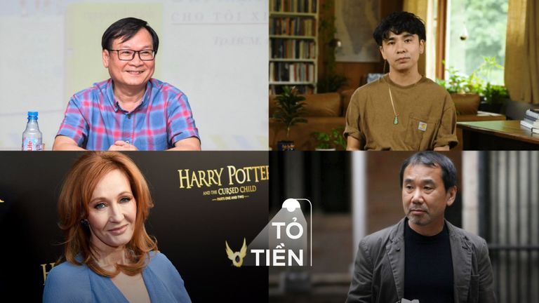 Các nhà văn Nguyễn Nhật Ánh, Ocean Vuong, J.K.Rowling, Haruki Murakami