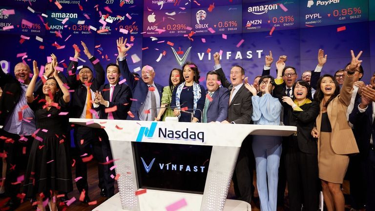 VinFast made an impressive debut on the Nasdaq on Tuesday. | Source: VinFast US / Twitter