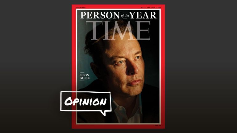 Elon Musk - Nhân vật của năm 2021. | Nguồn: TIME.