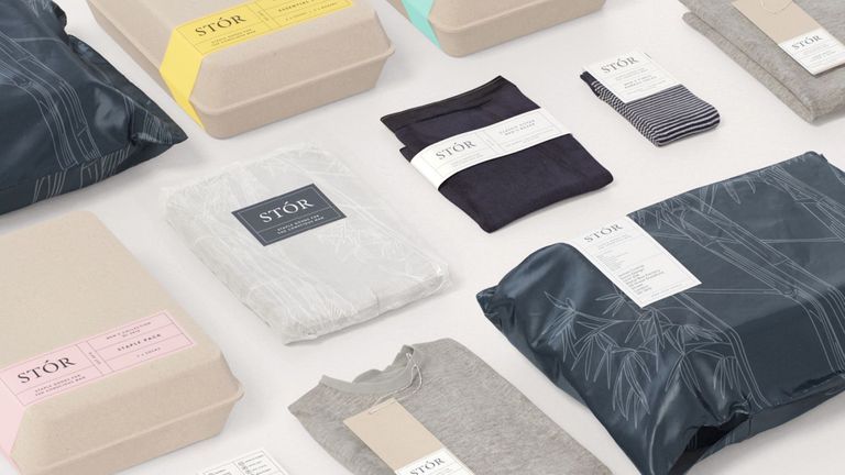 STÓR — Thương hiệu đồ nam tại Ireland với sản phẩm bao bì làm từ hộp carton tái chế. | Nguồn: Behance