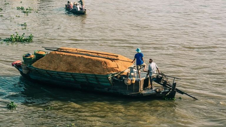 Rice husks are used as home fuel among the residents in the Mekong Delta region. | Source: Shutterstock