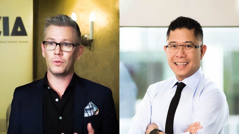 Lina Network's Co-founders Leigh Flounders (left) and Mitchell Pham (right).