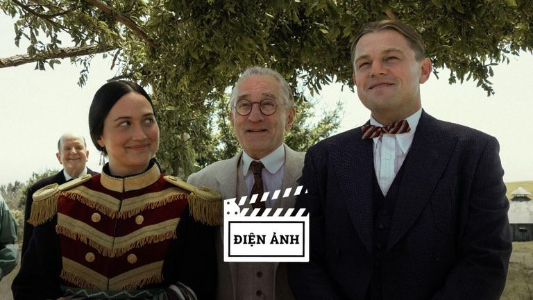 Từ trái sang, các diễn viên Lily Gladstone, Leonardo DiCaprio, Robert De Niro. | Nguồn: Killers of Flower Moon