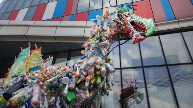 The Plastic Beast is on display at Pandora City until May 5. | Source: Tin Phung for Vietcetera