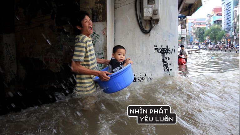 "Hà Nội lụt" - tác phẩm tiêu biểu của Phạm Thành Long.